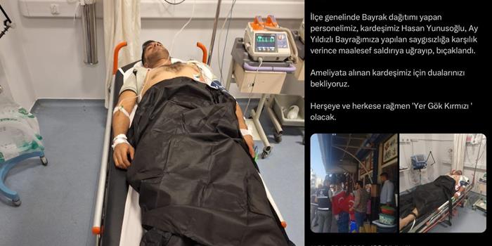 Şanlıurfa’da Türk barağına saygısızlık yapan şahsa zapta müdahale edince bıçaklandı